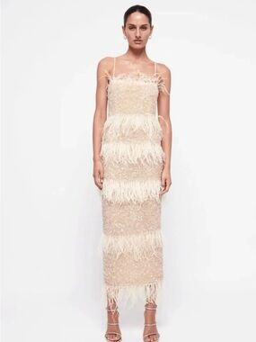 Rachel Gilbert Frenchy Dress in Nude